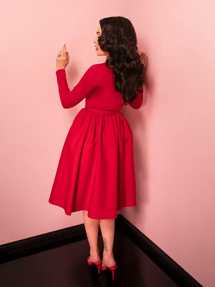 Troublemaker Swing Dress in Red - Vixen by Micheline Pitt cloudy cream