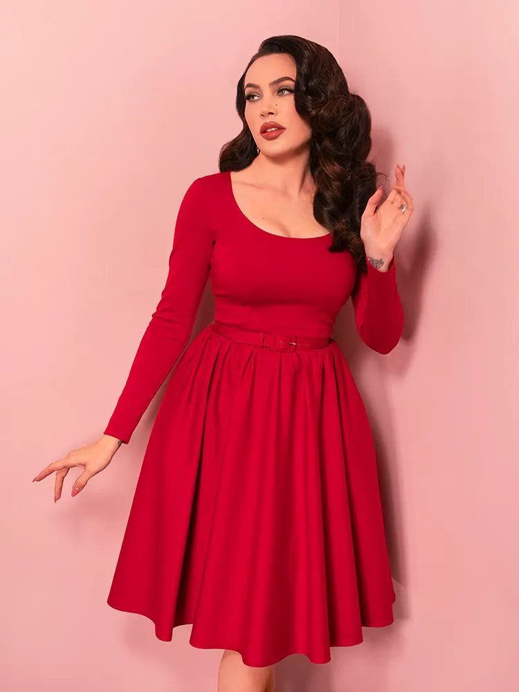 Troublemaker Swing Dress in Red - Vixen by Micheline Pitt cloudy cream