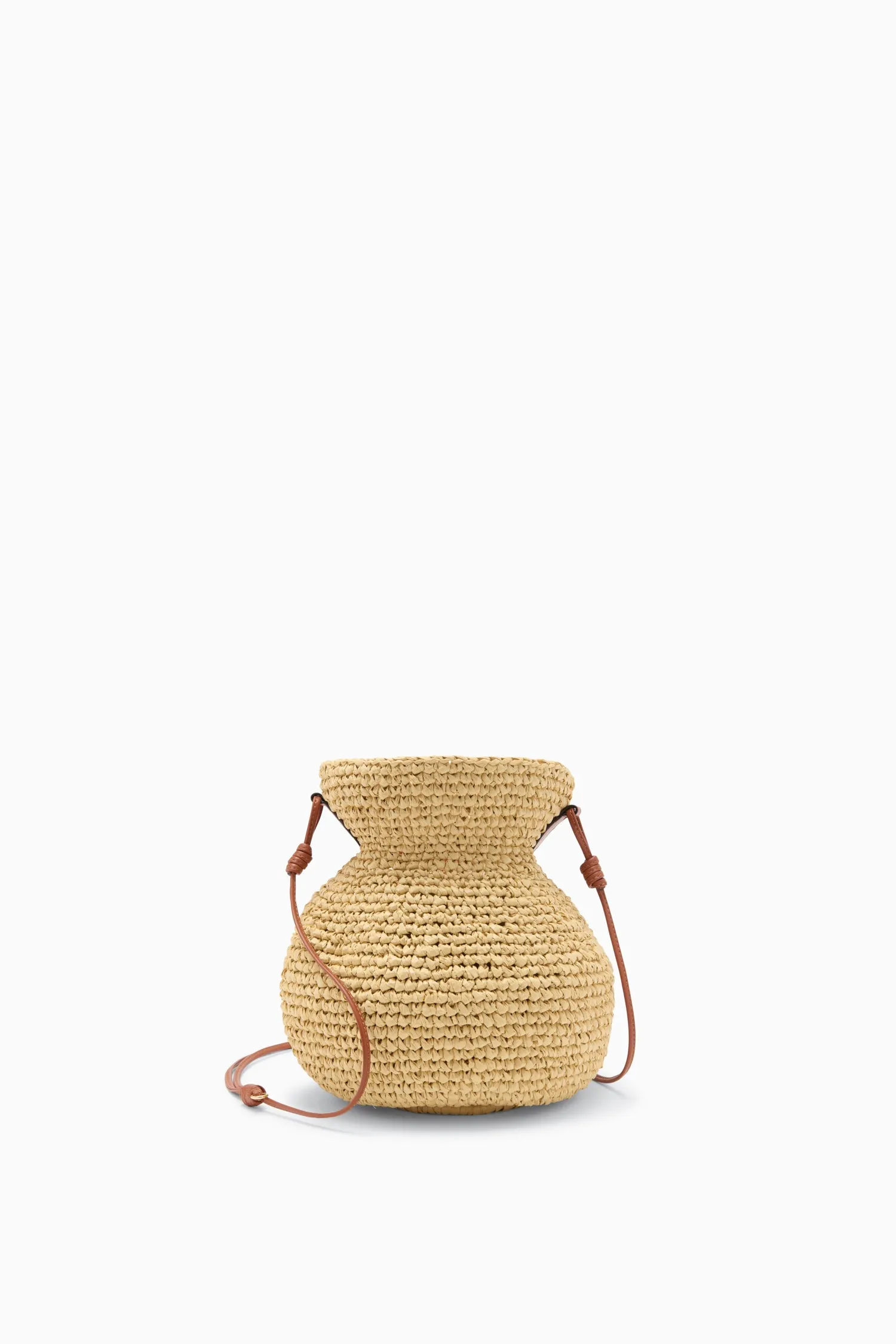 Tulip Basket Bag- Natural tweed light