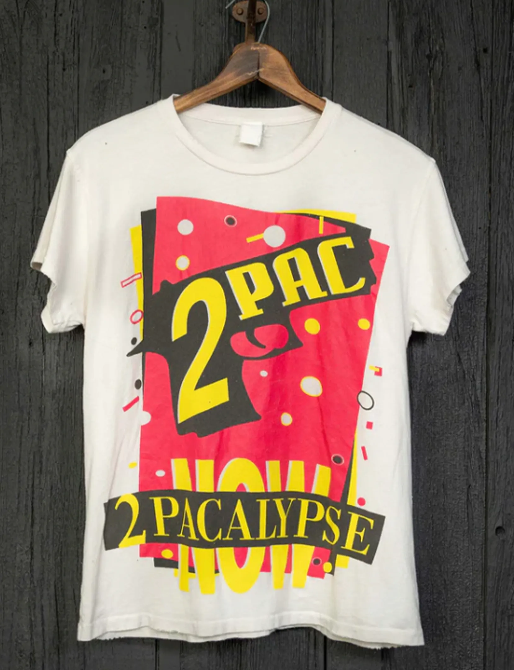 Tupac Shakur 2pacalypse Now Crew Tee, Vintage White urban cool