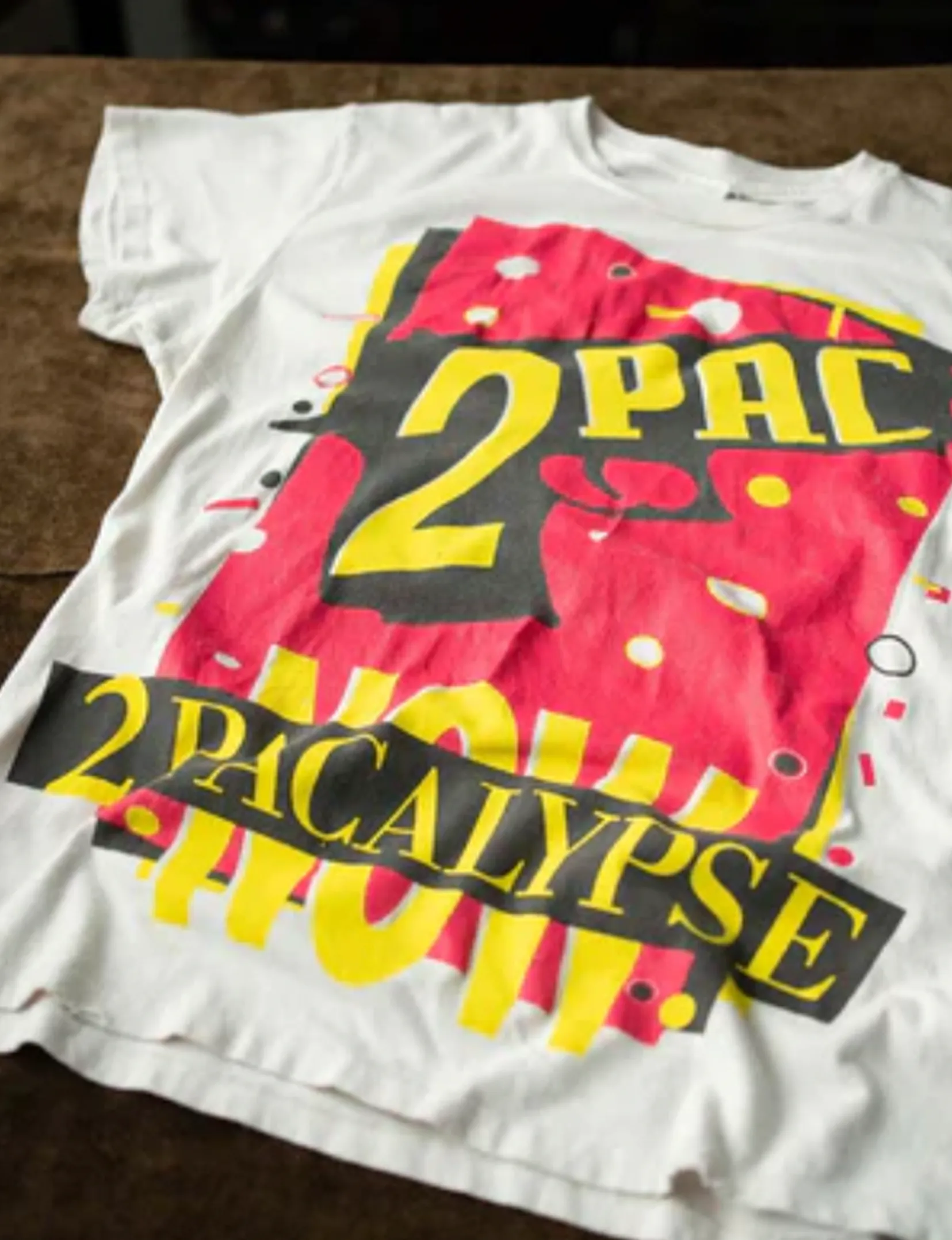 Tupac Shakur 2pacalypse Now Crew Tee, Vintage White urban cool