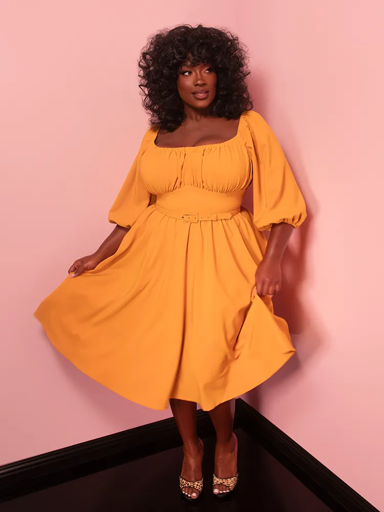 Vacation Dress in Mustard Gold - Vixen by Micheline Pitt cloud base