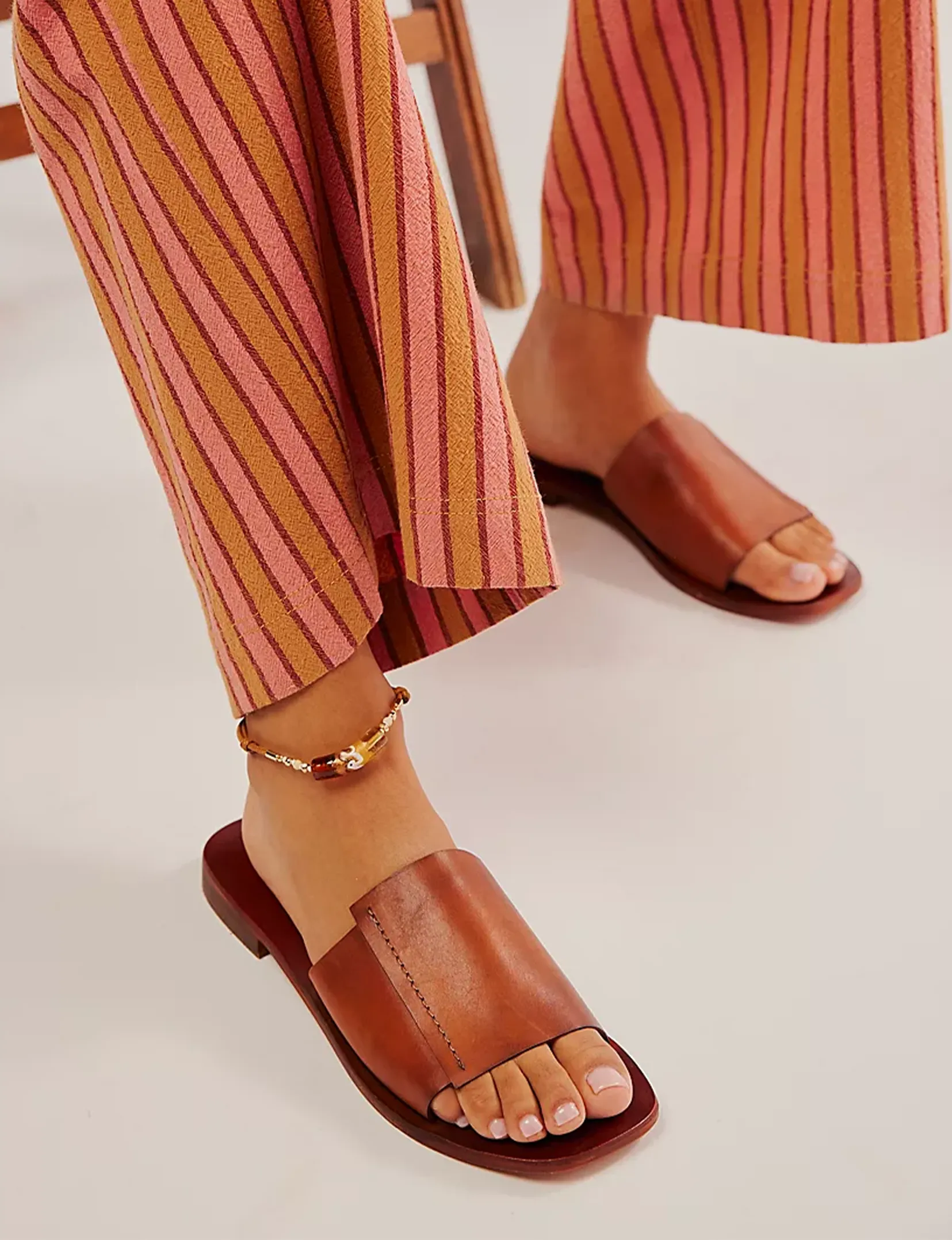 Verona Slide Sandal, Tan tropical mood