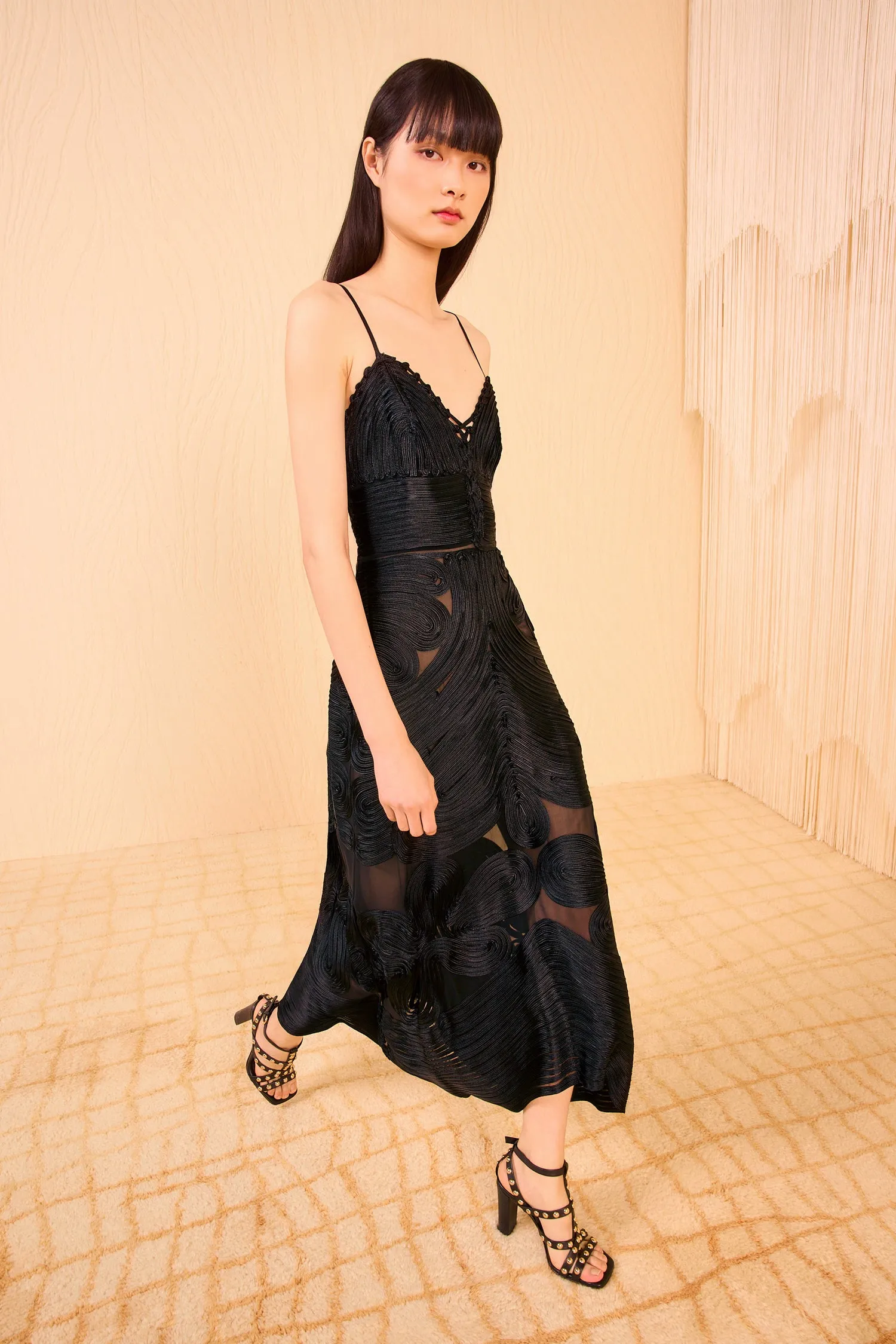 Vesna Dress - Noir airy silk