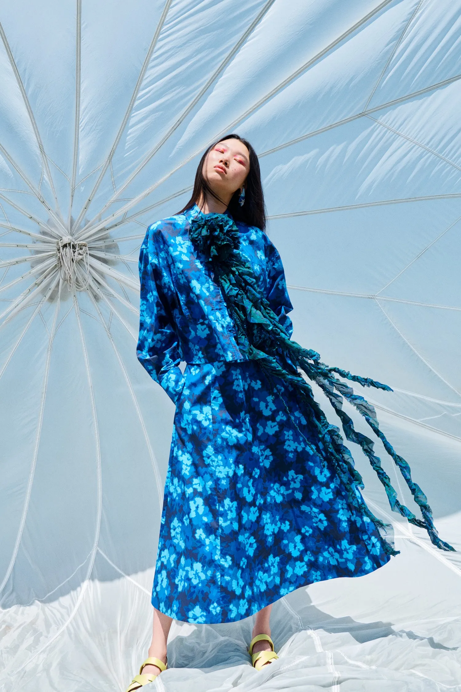 Vianne Skirt - Azure shirt vibe