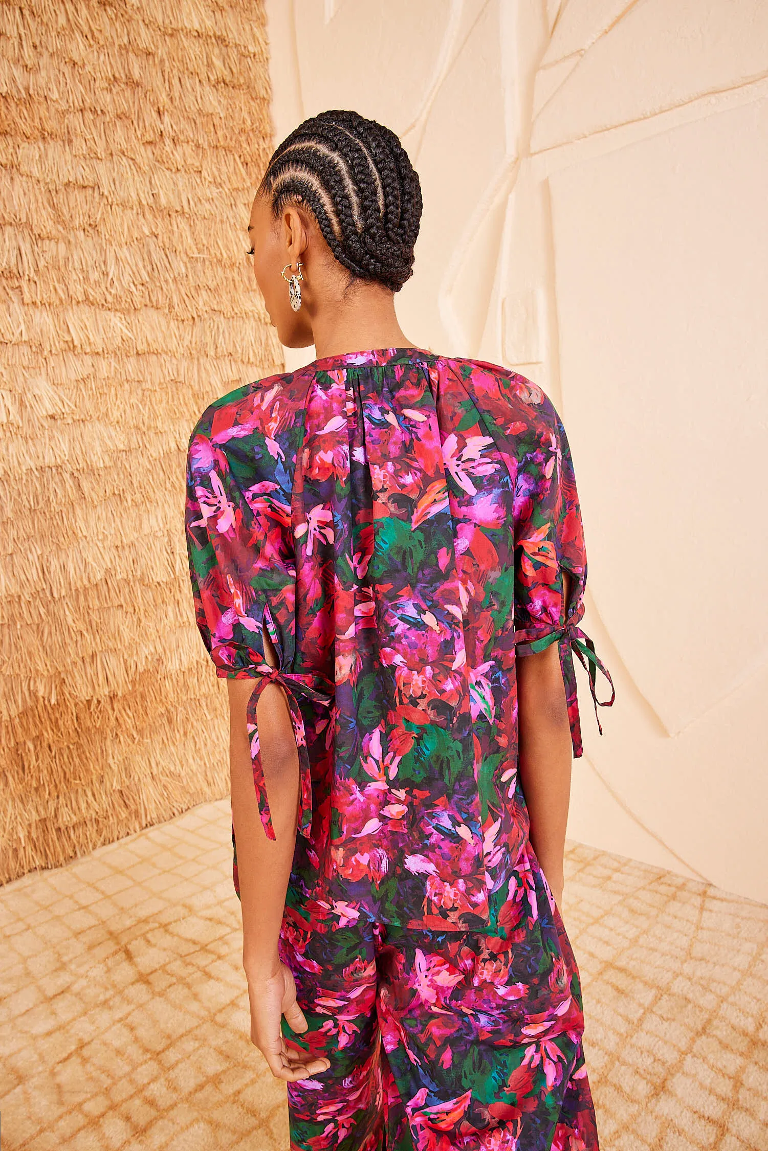 Vienne Blouse - Hibiscus free cut
