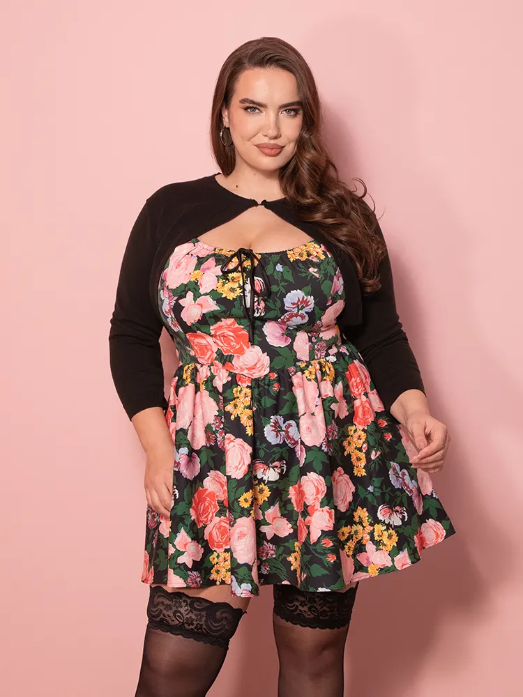 Vixen Bolero Cardigan in Black - Vixen by Micheline Pitt two tone