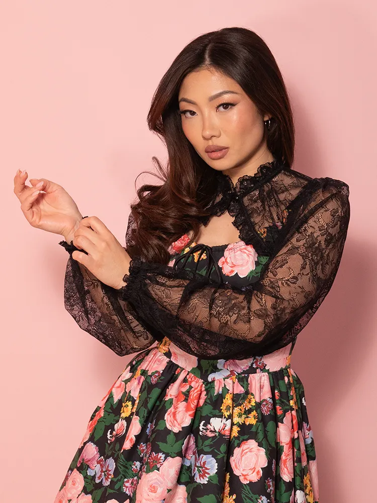 Vixen Vintage Lace Bolero in Black - Vixen by Micheline Pitt sport frame