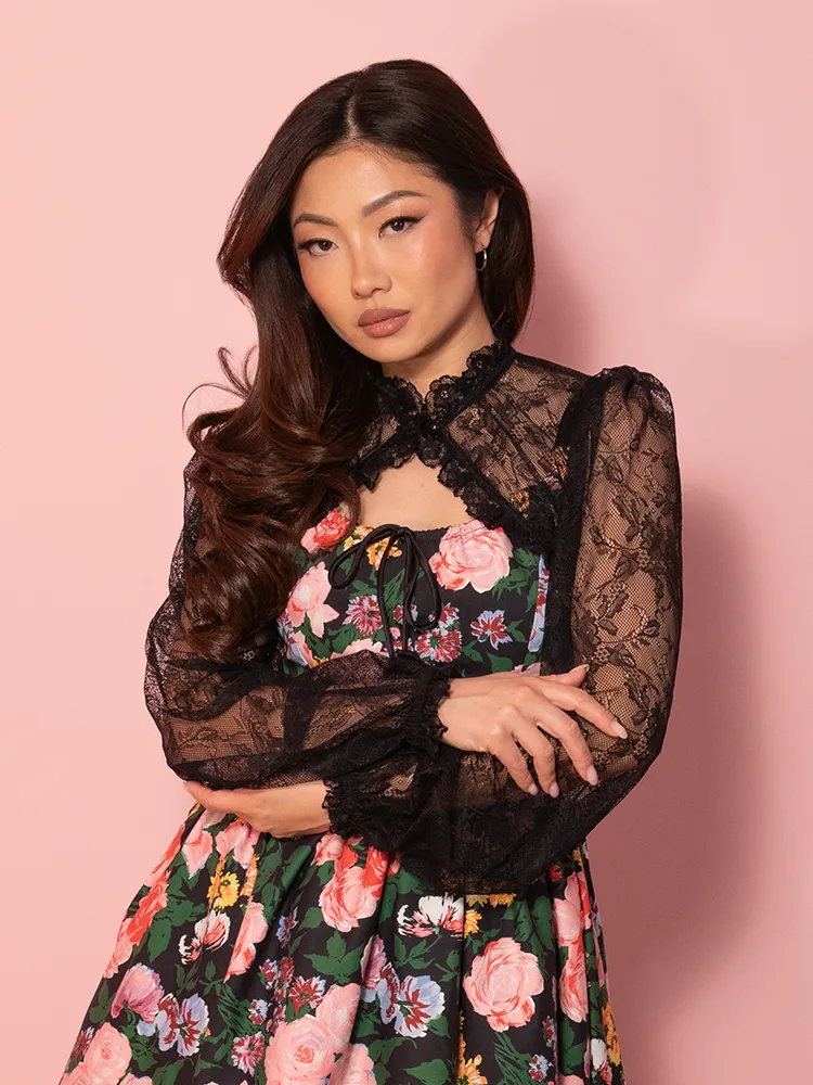 Vixen Vintage Lace Bolero in Black - Vixen by Micheline Pitt sport frame