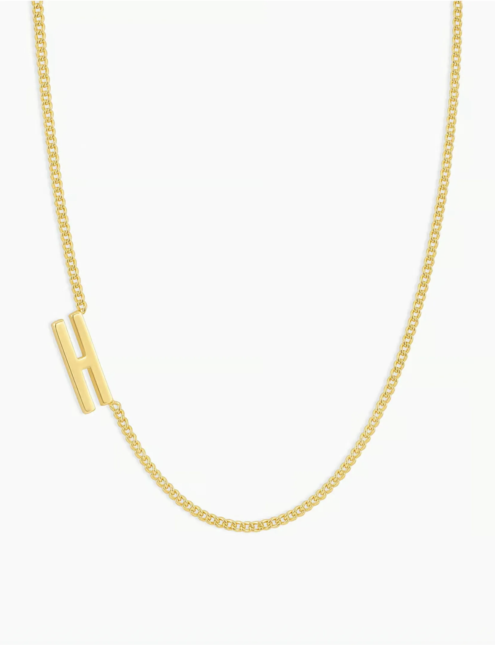 Wilder Alphabet Necklace, Gold Plated glow mood