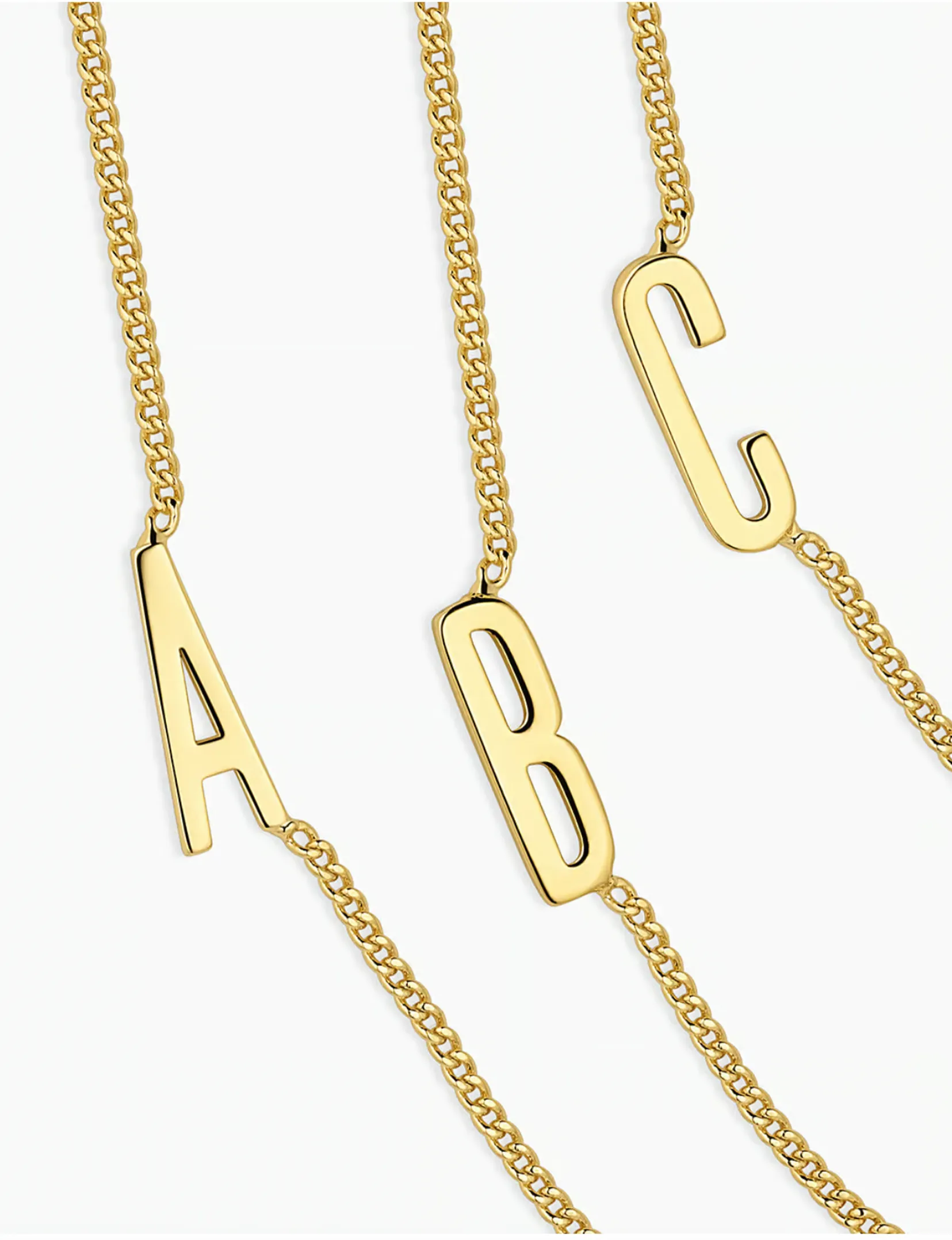 Wilder Alphabet Necklace, Gold Plated glow mood
