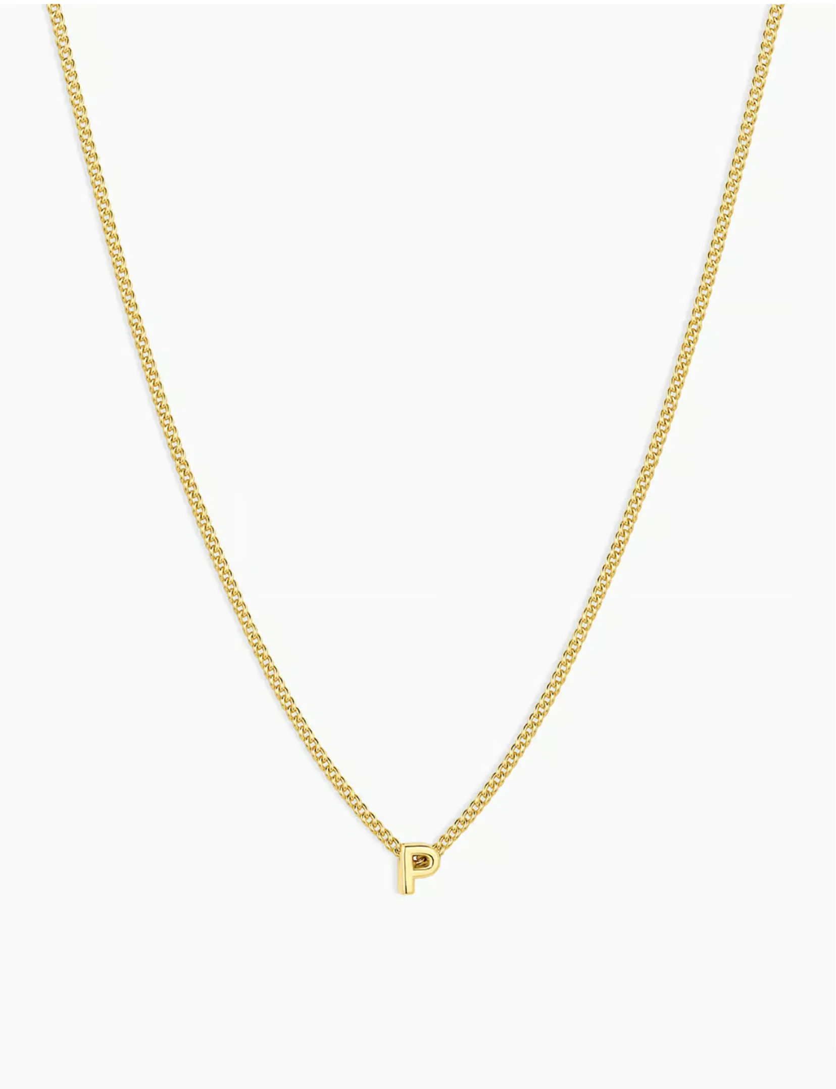 Wilder Mini Alphabet Necklace, Gold faith line