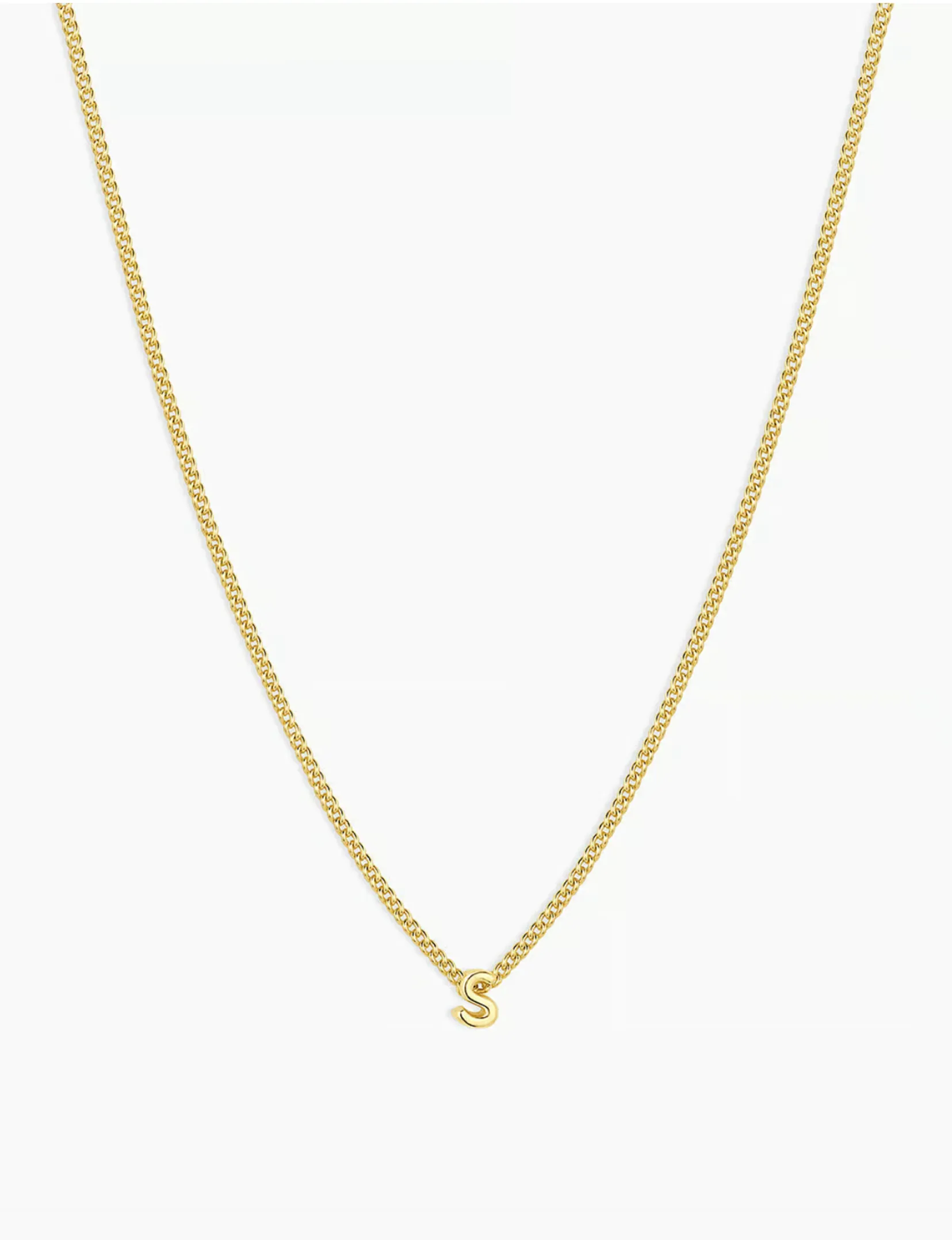 Wilder Mini Alphabet Necklace, Gold faith line