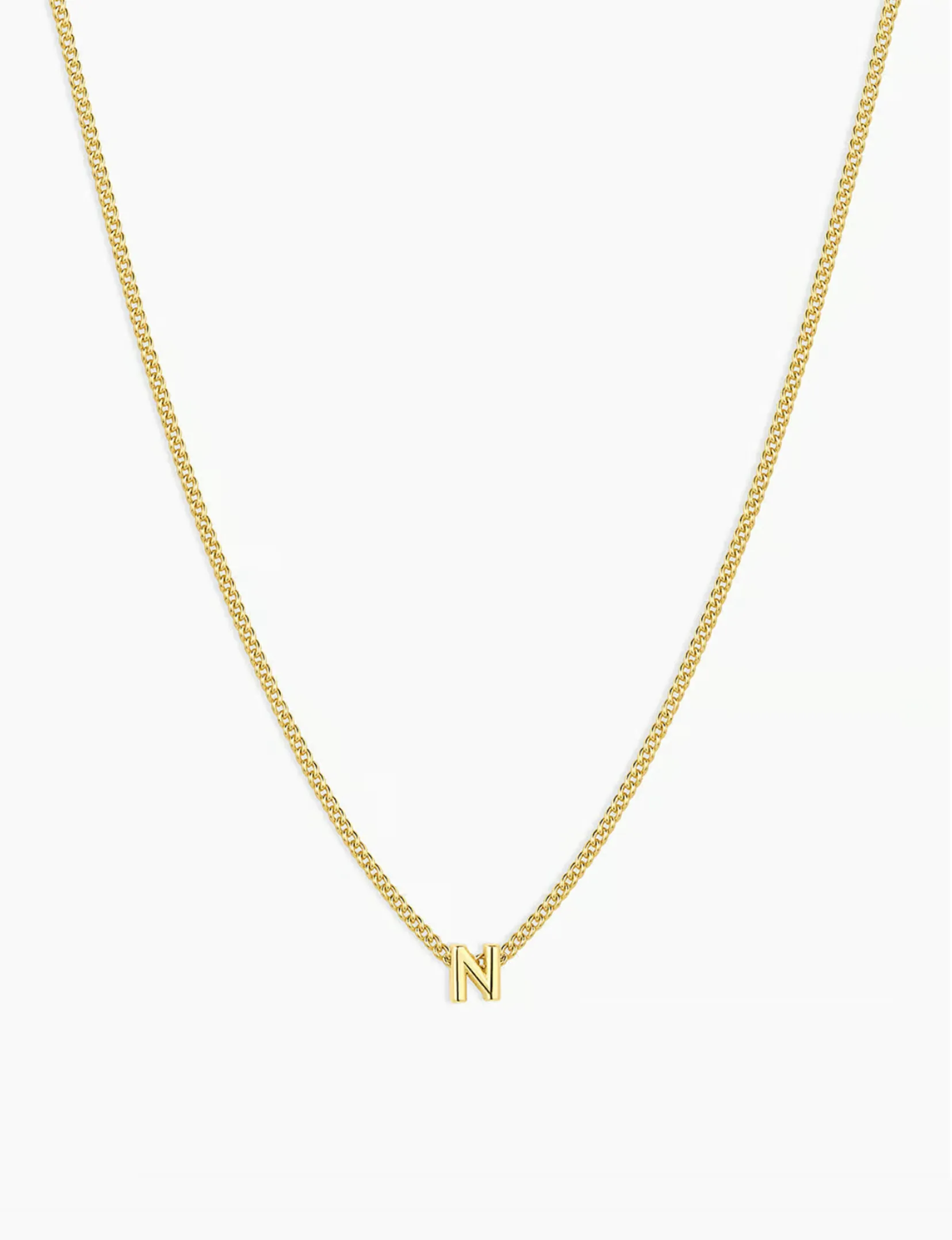 Wilder Mini Alphabet Necklace, Gold faith line
