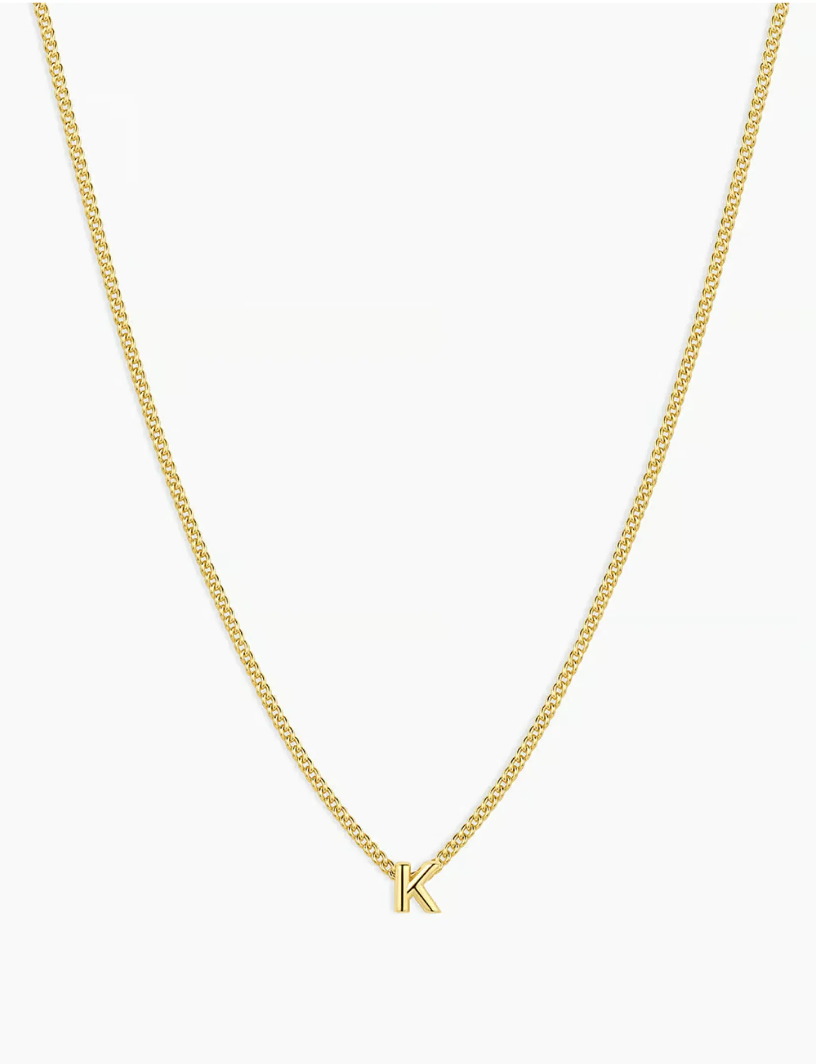 Wilder Mini Alphabet Necklace, Gold faith line