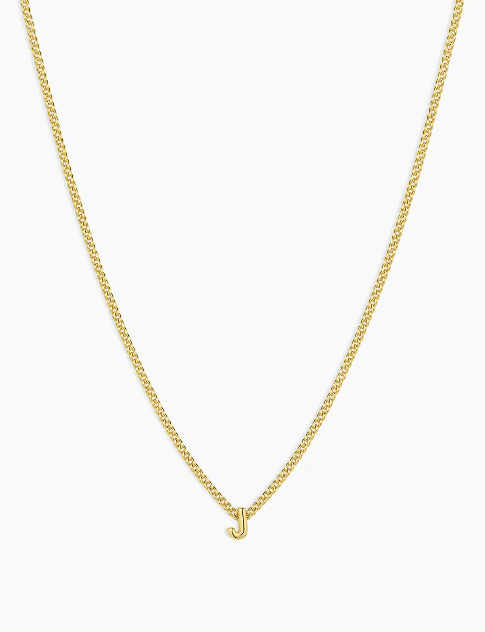 Wilder Mini Alphabet Necklace, Gold faith line