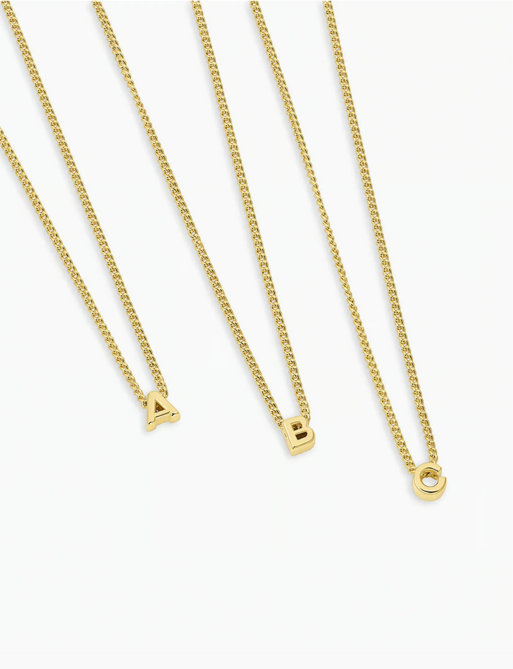 Wilder Mini Alphabet Necklace, Gold faith line