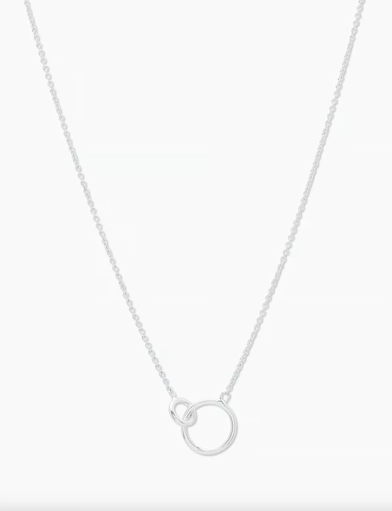 Wilshire Charm Necklace, Silver aurora tone