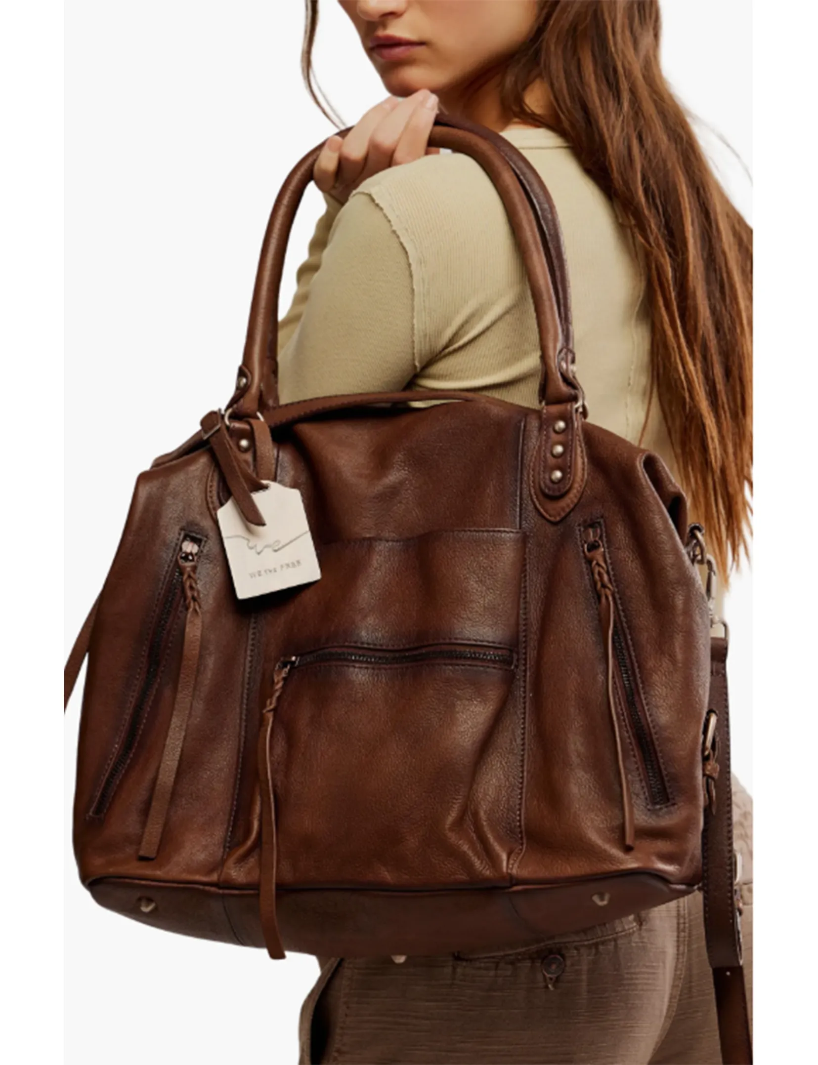 WTF Emerson Tote, Espresso linen layer
