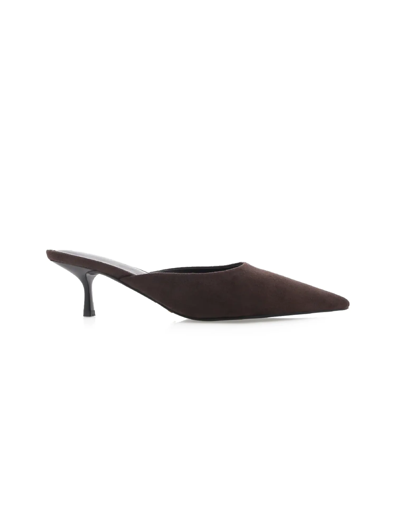 Wynonna Suede Kitten Heel in Dark cacao comfort base